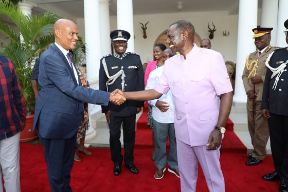 H. E. President William Ruto with NPSC Commissioners at State House Mombasa