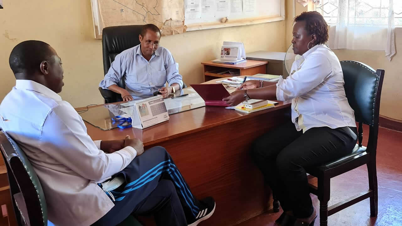 Team led by Mr. Bernard Wekesa, Director ICT paid a courtesy call to Mr. Ahmed Mohamed DCC Tharaka South.
