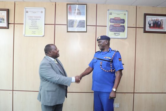 DIG KPS Mr. Douglas Kanja Kirocho,EBS reports to the NPSC headquarters in his capacity as a Commissioner