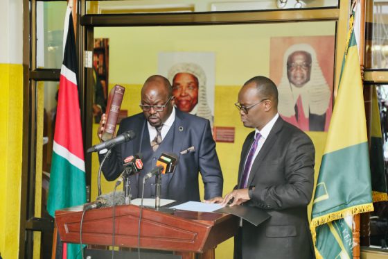 NPSC CS/CEO Mr. Peter Kiptanui Leley takes oath of Office before Hon. Chief Justice Martha Koome